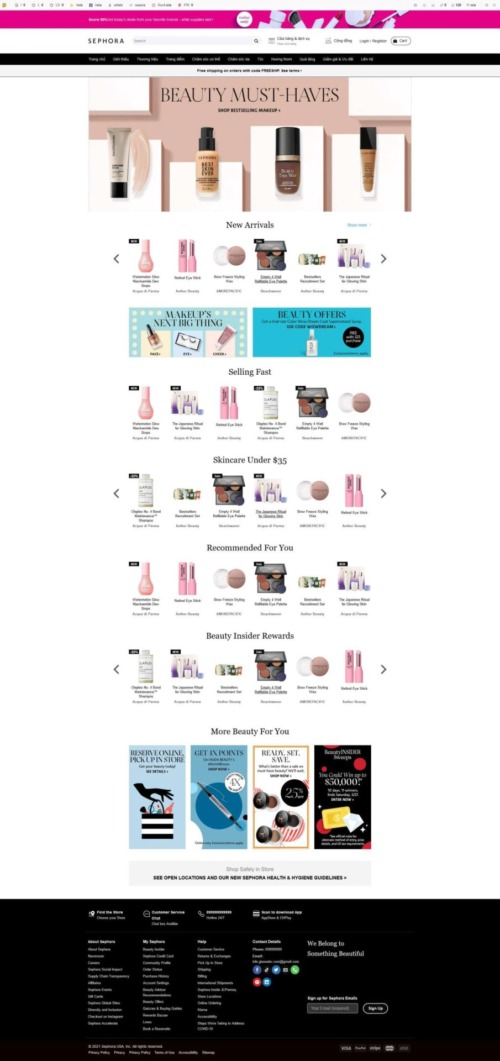 Mẫu web Theme WordPress bán mỹ phẩm 1