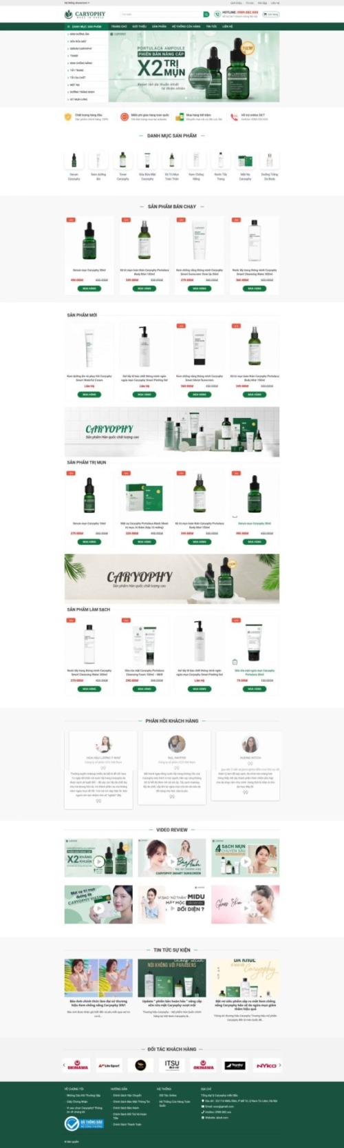 Mẫu web Theme WordPress mỹ phẩm 10