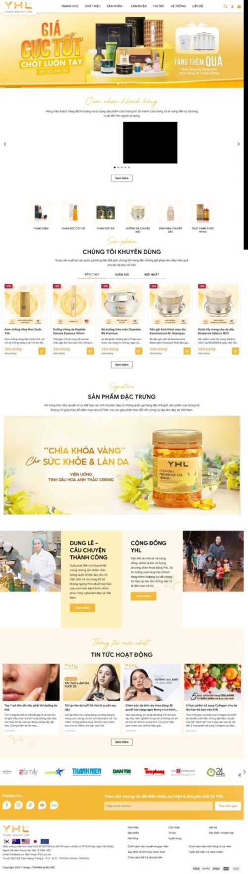 Mẫu web Theme WordPress mỹ phẩm 14