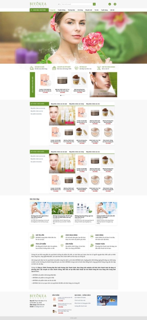 Mẫu web Theme WordPress mỹ phẩm 7