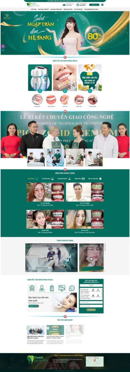 Mẫu web Theme WordPress nha khoa 1