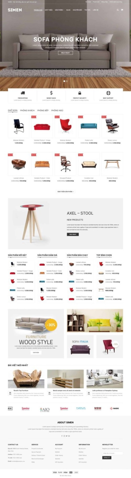 Mẫu web Theme WordPress nội thất 35