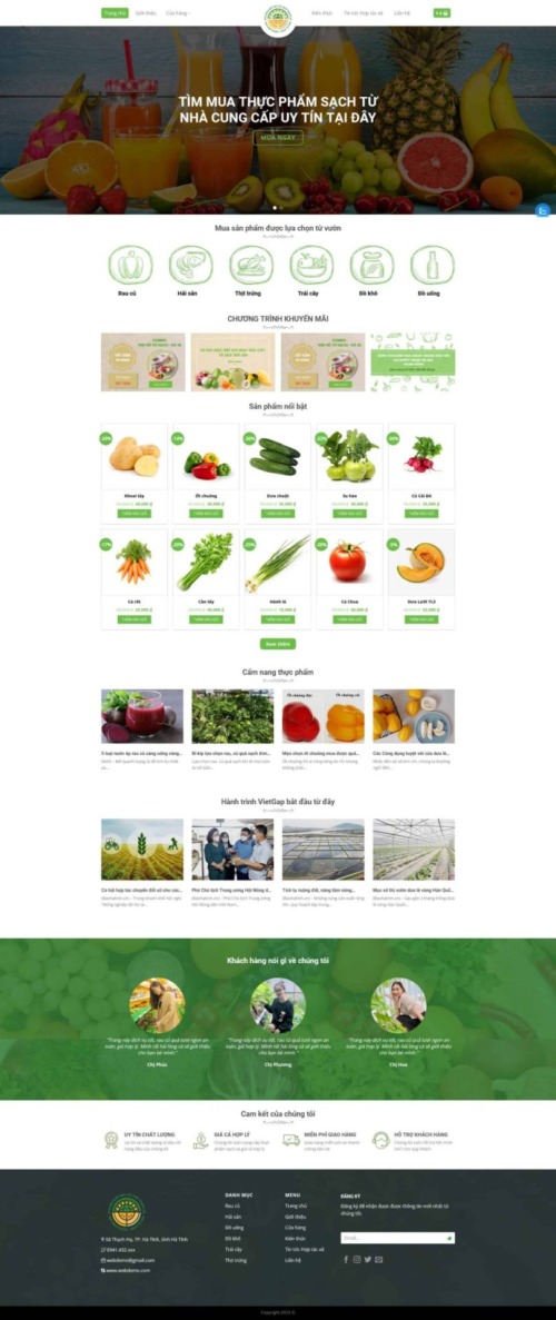Mẫu web Theme WordPress nông sản 3