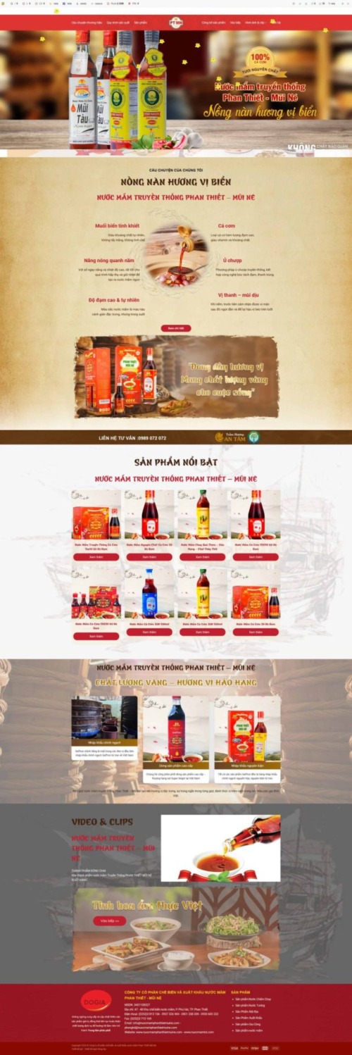 Mẫu web Theme WordPress bán nước mắm , thực phẩm