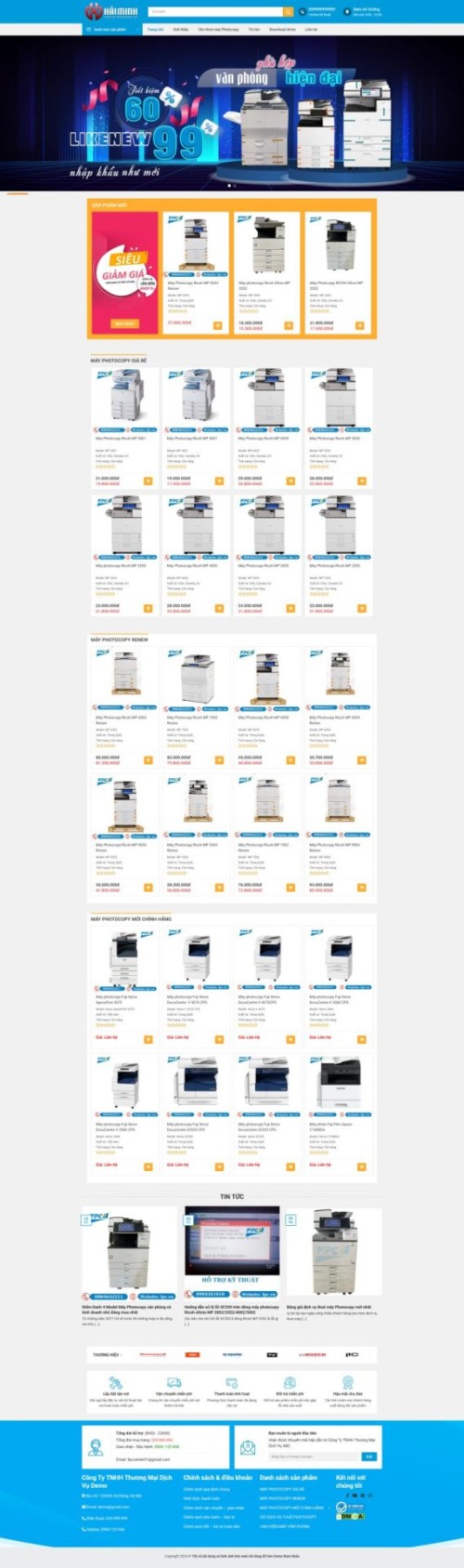 Mẫu web Theme WordPress bán máy photocopy 7