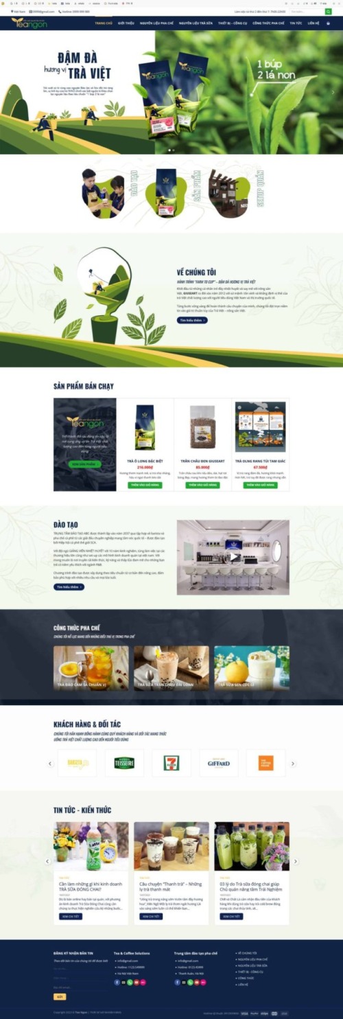 Mẫu web Theme WordPress shop nguyên liệu trà sữa 2