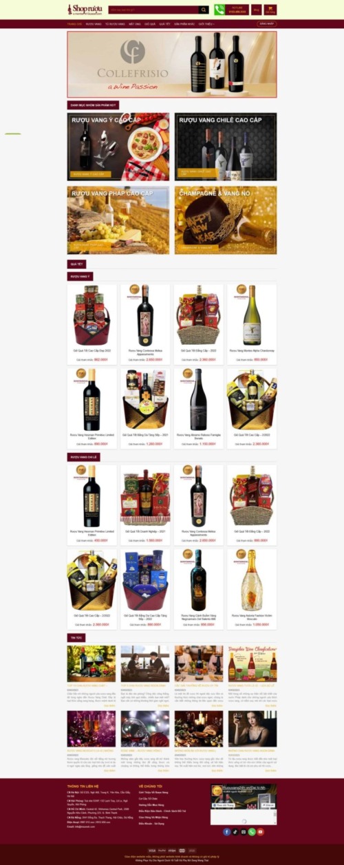 Mẫu web Theme WordPress Shop Bán Rượu 1