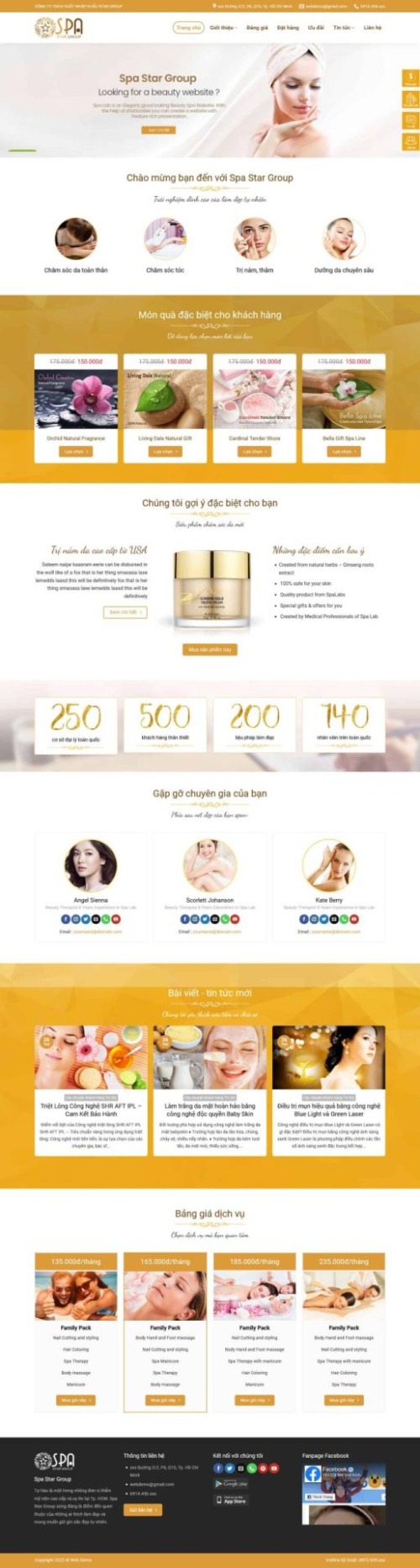 Mẫu web Theme WordPress spa 11