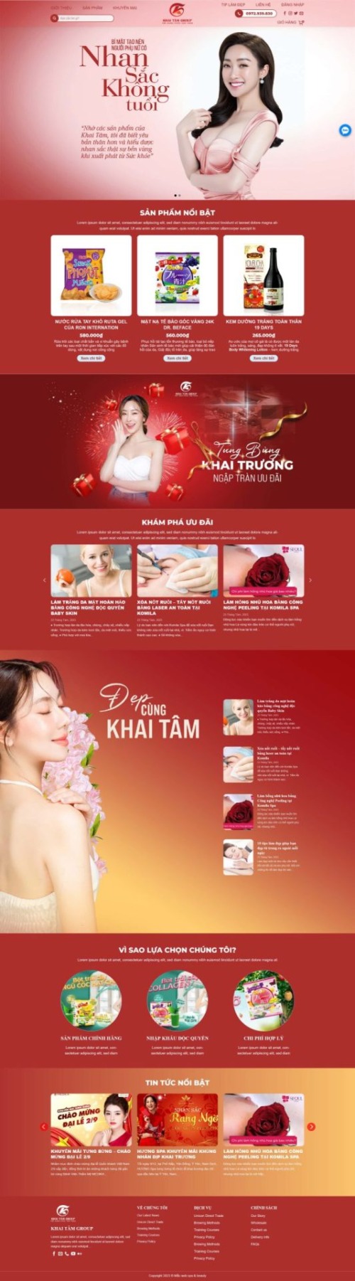 Mẫu web Theme WordPress spa 13