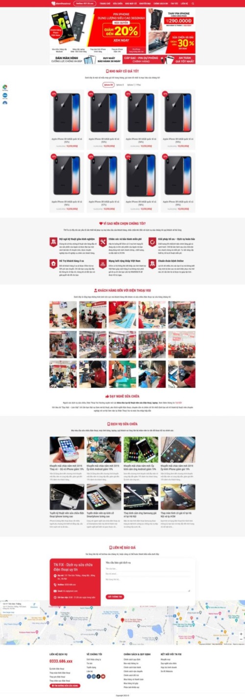 Mẫu web Theme WordPress sửa điện thoại 3