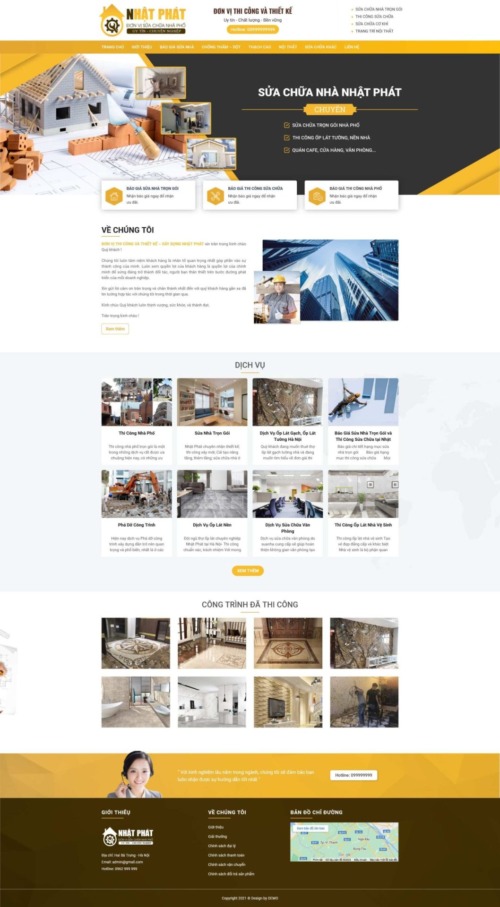 Mẫu web Theme WordPress công ty sơn sửa cải tạo nhà cửa