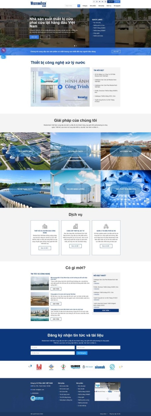 Mẫu web Theme WordPress thiết bị công nghiệp