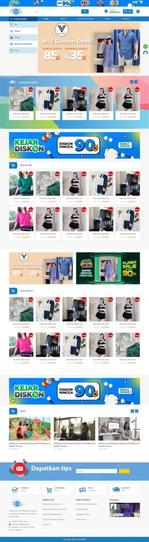 Mẫu web Theme WordPress thời trang quần áo 10