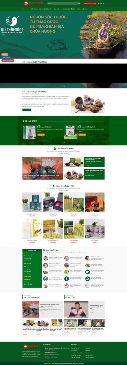 Mẫu web Theme WordPress bán thuốc nam 3
