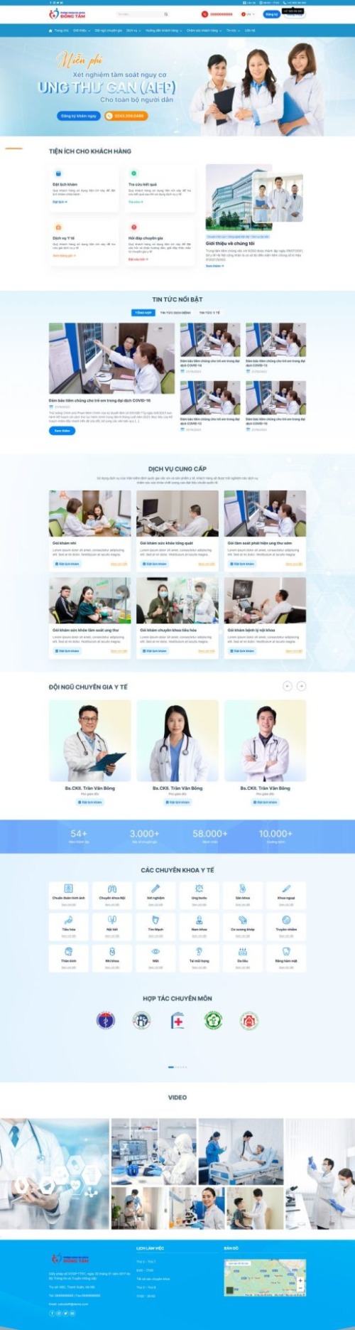 Mẫu web Theme WordPress phòng khám tiêm chủng
