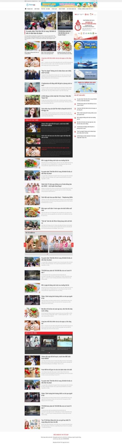 Mẫu web Theme WordPress tin tức 3