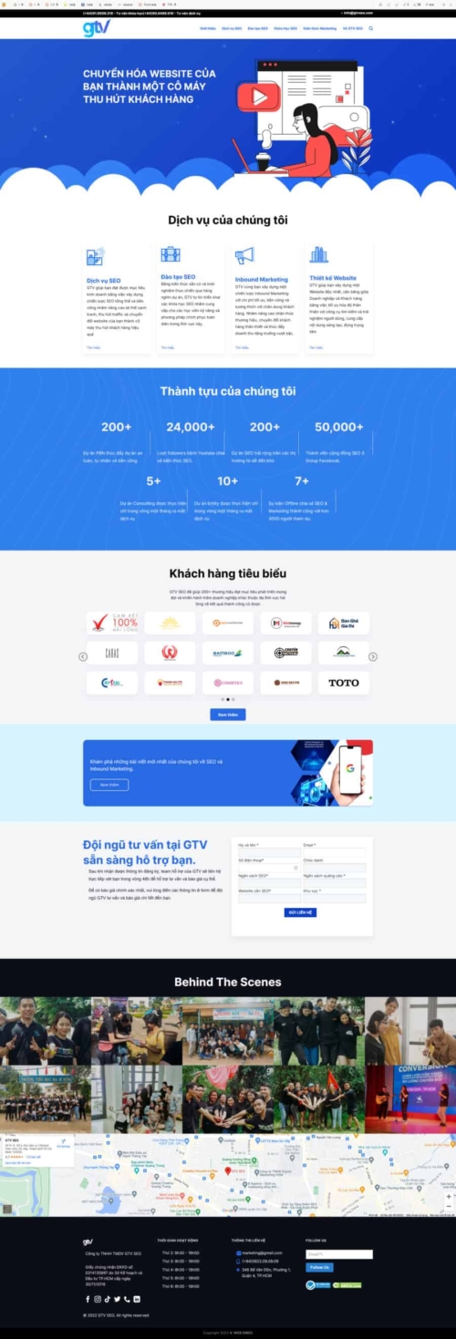 Theme WordPress công ty dạy seo gtv