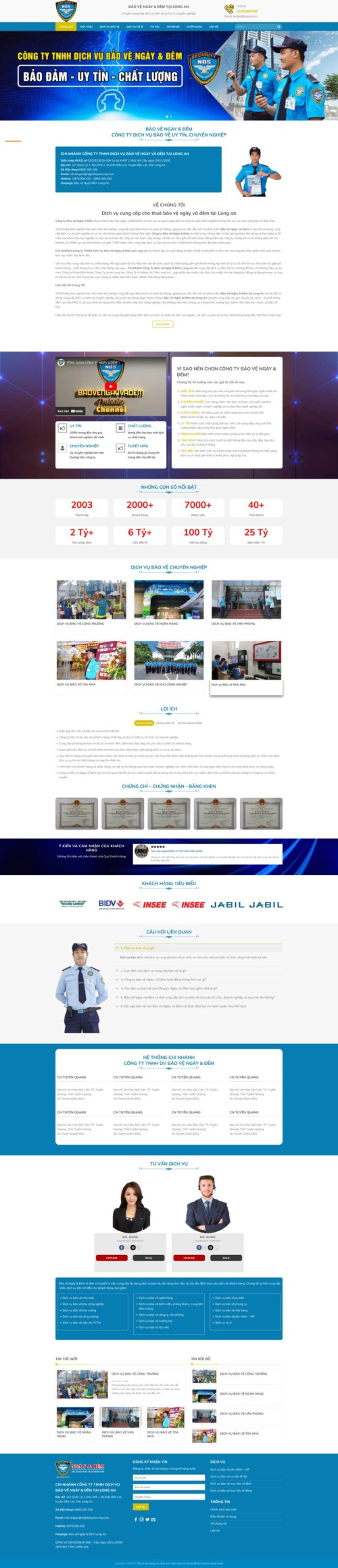 Theme wordpress dịch vụ bảo vệ 3