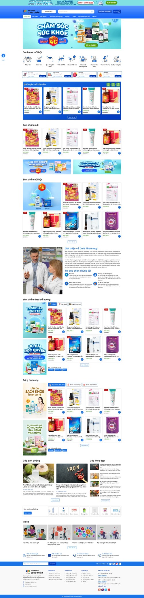 Theme wordpress nhà thuốc long châu fix 3-6-2025