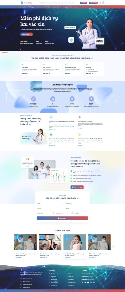 Theme wordpress phòng khám tiêm chủng 2