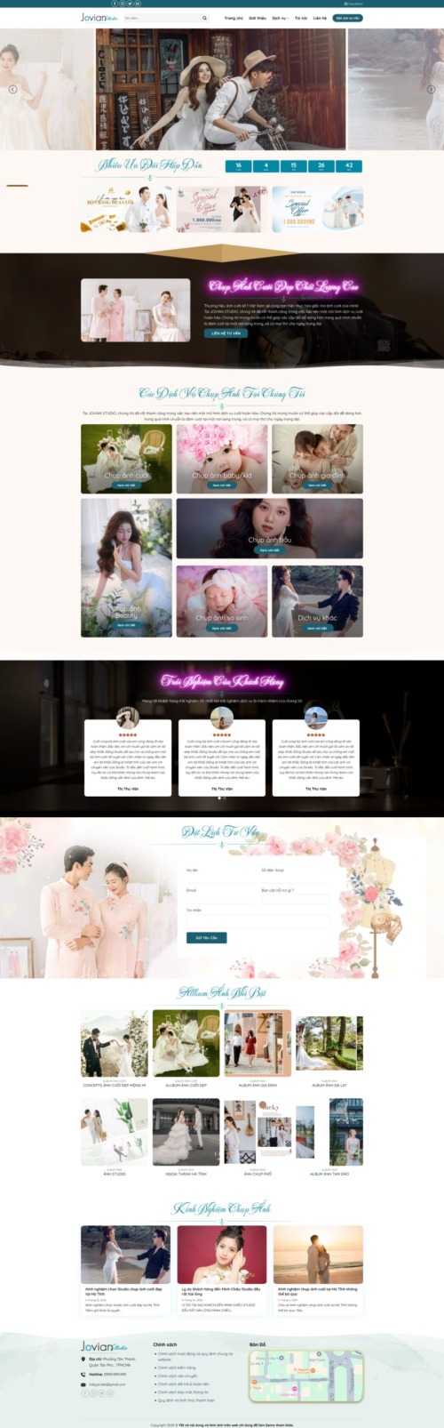 Theme wordpress tiệm chụp ảnh studio wedding 8 tối ưu chuẩn seo