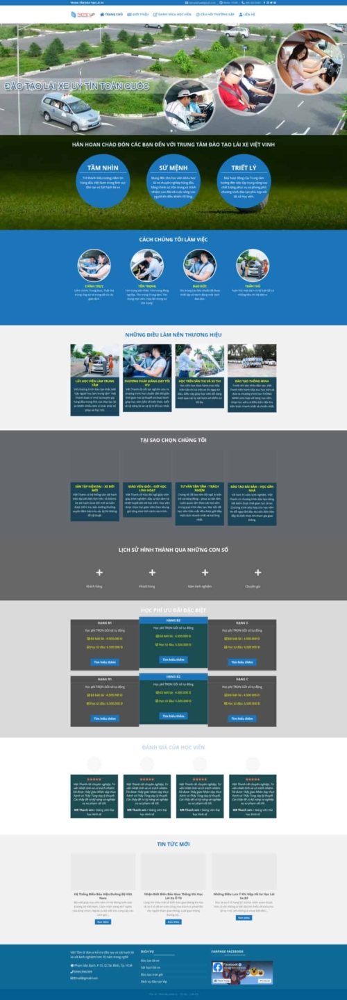 Theme wordpress trường dạy lái xe
