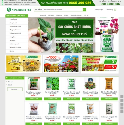 Theme wordpress bán sản phẩm nông nghiệp , phân bón