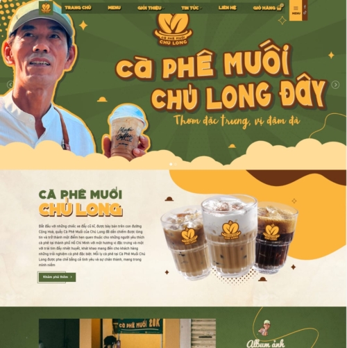 Theme wordpress cà phê muối – Phù hợp bán cà phê, đồ ăn vặt