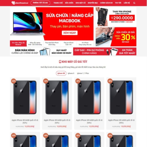 Theme wordpress dịch vụ sửa điện thoại 03