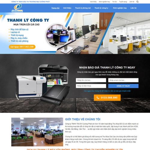 Theme wordpress dịch vụ thanh lý 03