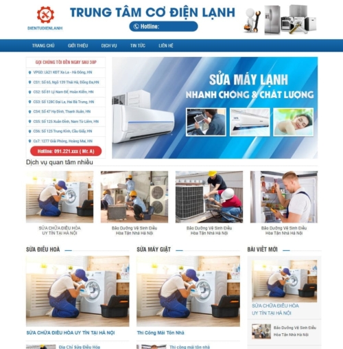 Theme wordpress điện lạnh 02
