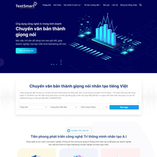 Theme wordpress giới thiệu dịch vụ textsmart