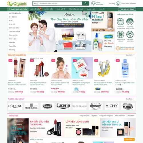 Theme wordpress Mỹ phẩm 06