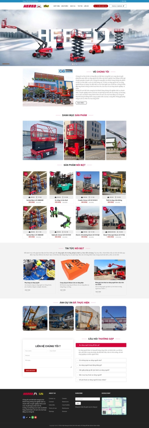 Theme wordpress bán xe nâng người 3