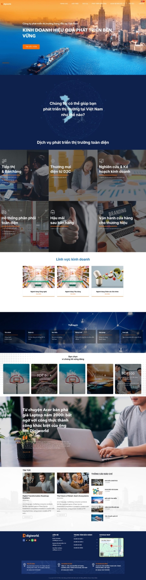 Theme wordpress giới thiệu công ty công nghệ digiworld