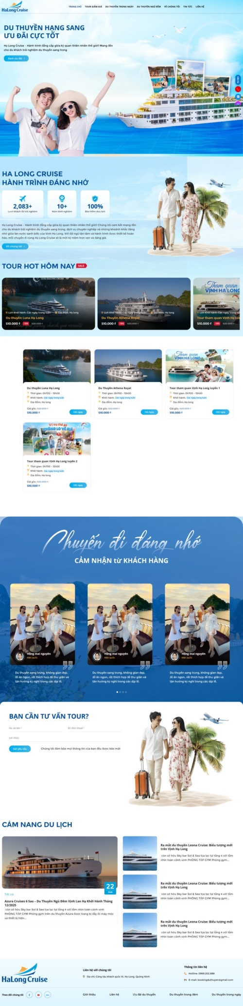 Theme WordPress Cho Thuê Du Thuyền Hạ Long