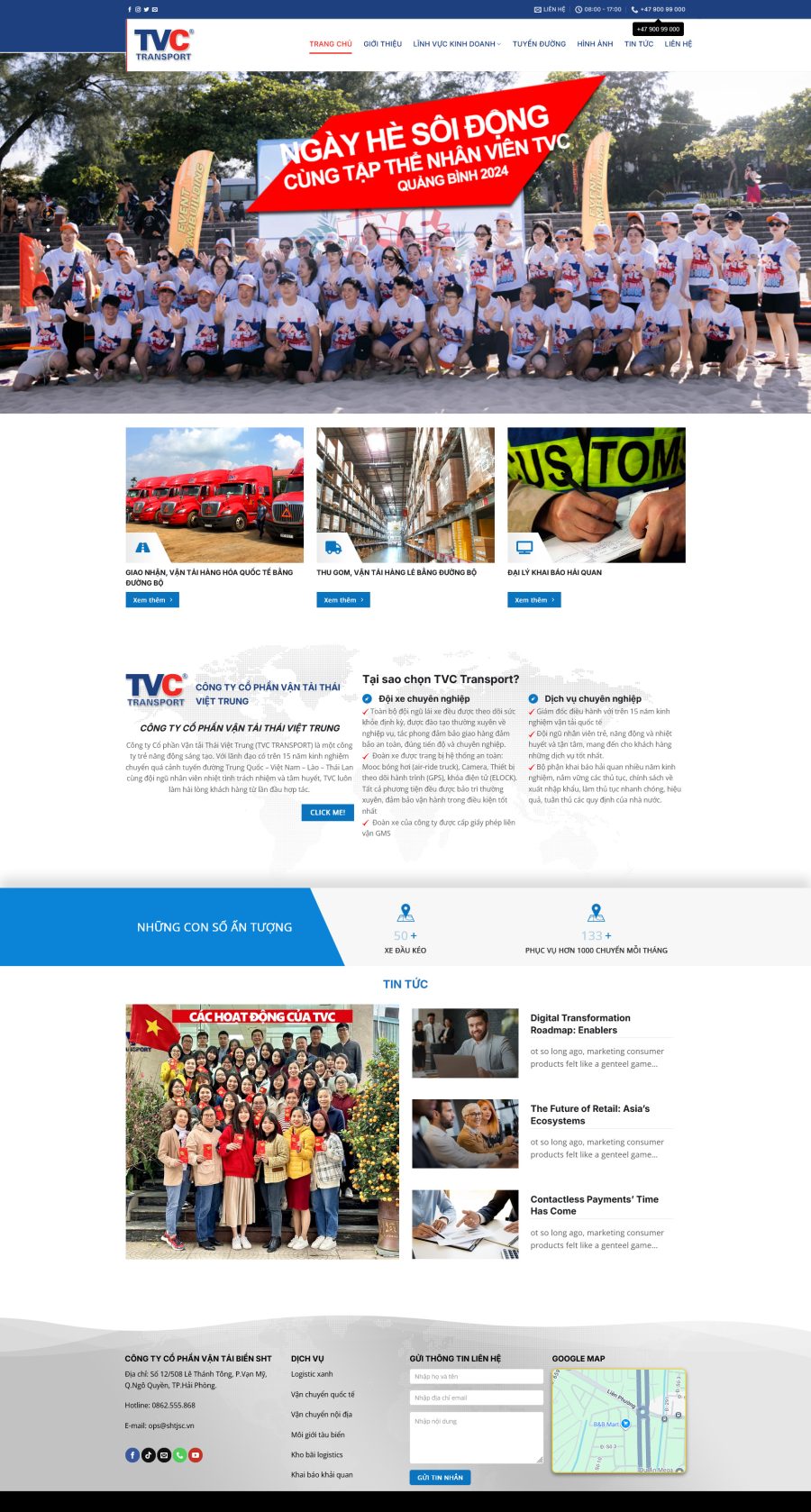 Theme wordpress dịch vụ vận tải 3