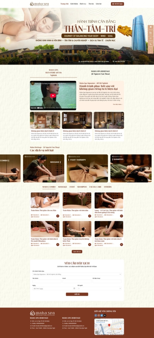 Theme wordpress giới thiệu cơ sở massage ,spa